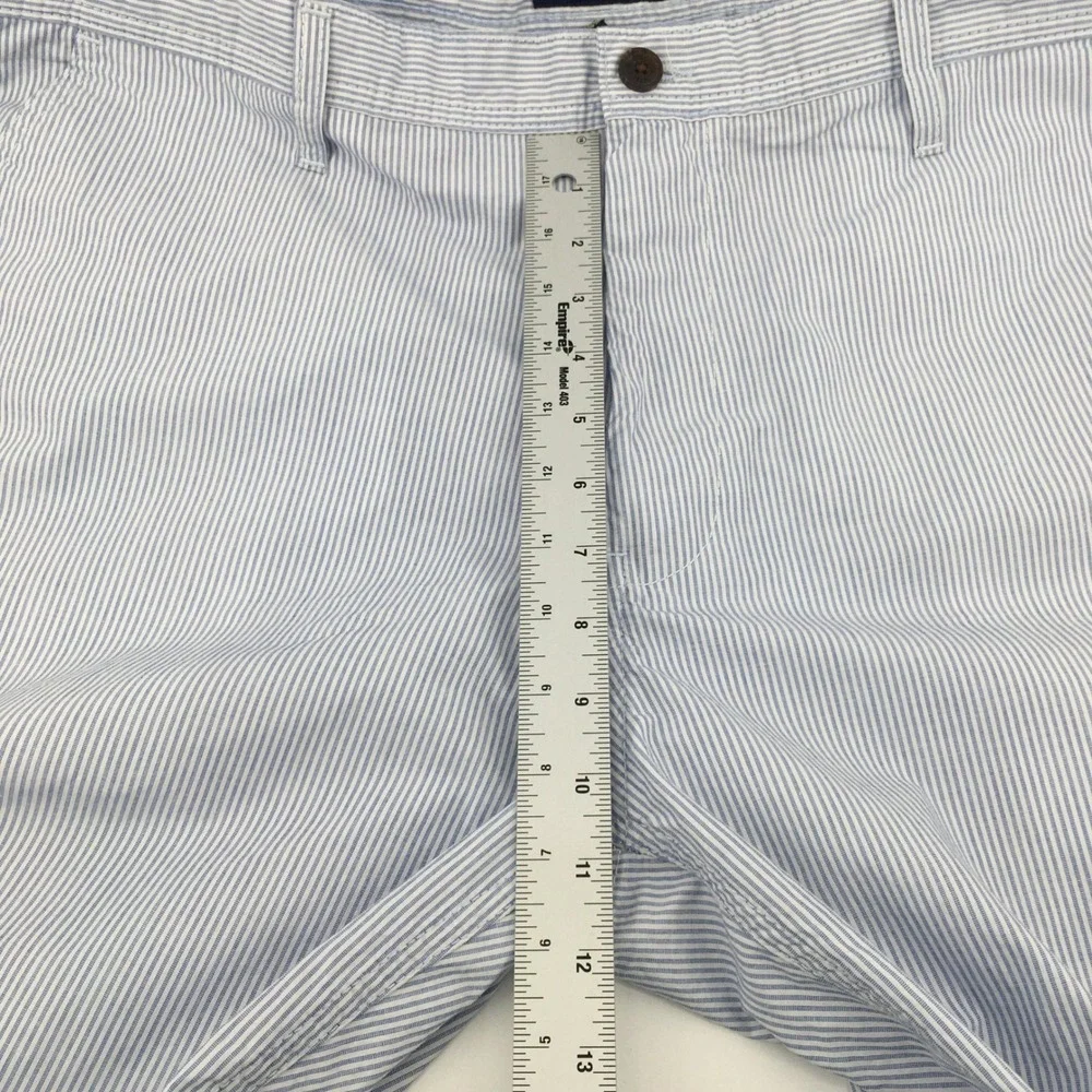 U.S. Polo Assn. Shorts Mens 42 Blue White Striped Seersucker Cotton 111024522GD